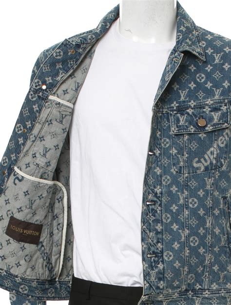 supreme x louis vuitton jaquard denim jacket|Louis Vuitton supreme moletom original.